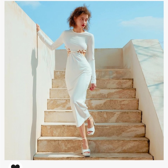 White Platform Sandal Heels - Picture 4 of 6